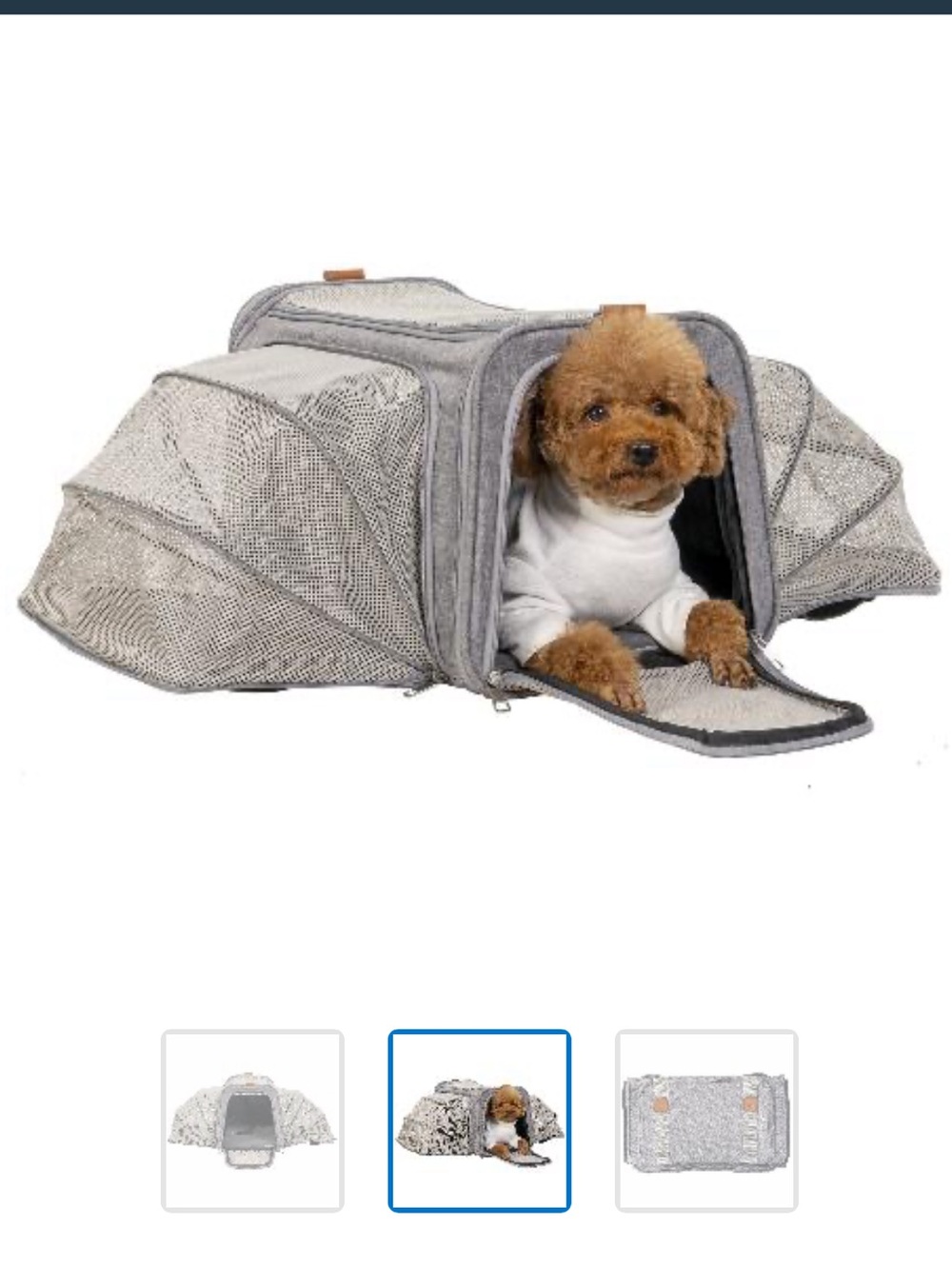 Bailey & Bella Commuter Travel Grey Soft Carrier Cat or Dog